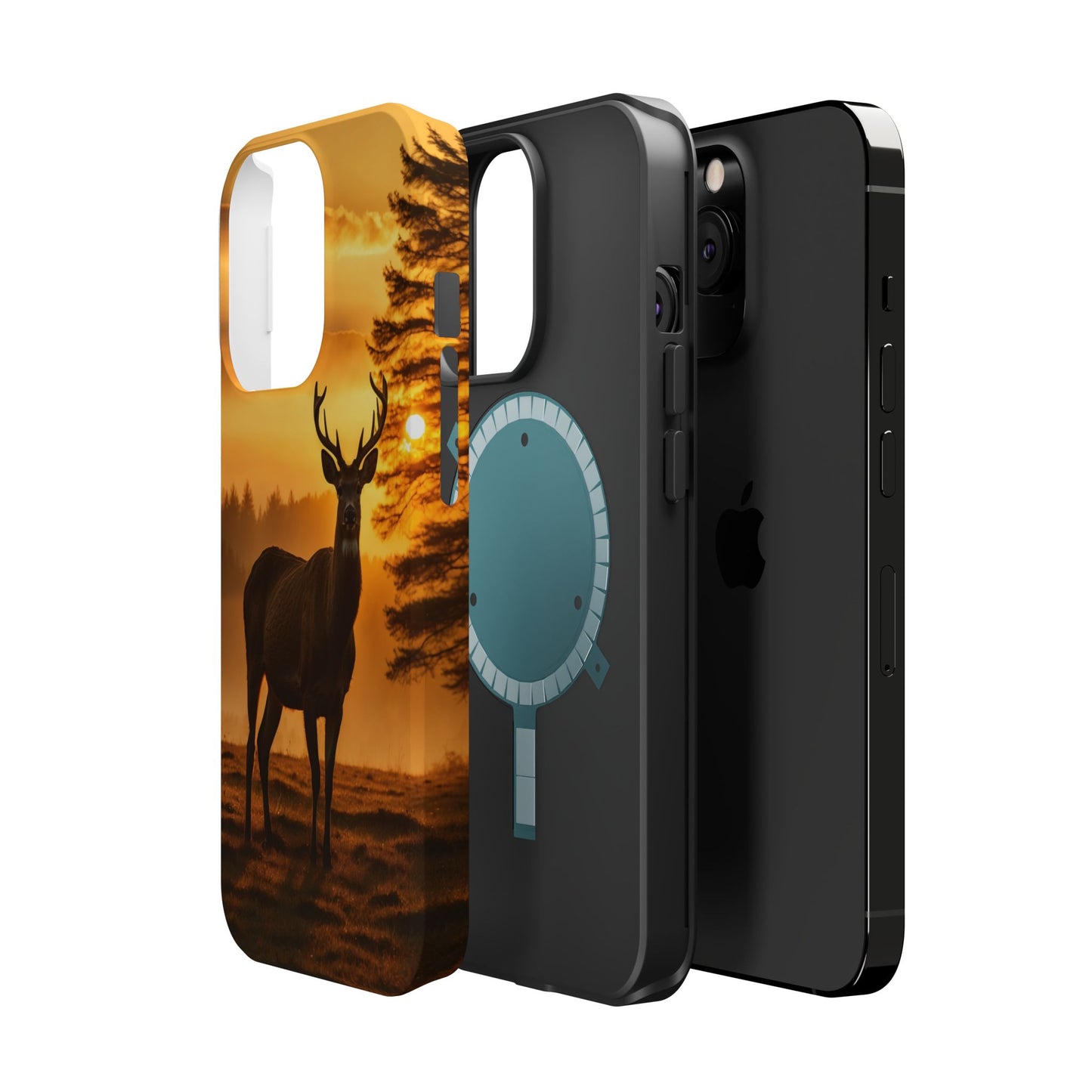 Sunset Majesty: Regal Stag – MagSafe iPhone Case