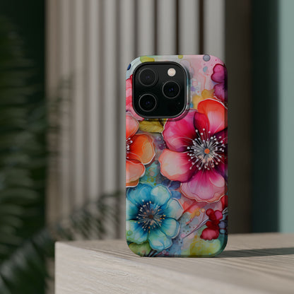 Vibrant Watercolor Floral Garden - MagSafe iPhone Series Case