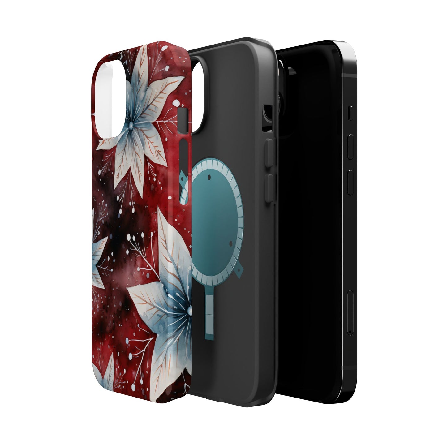 Winter Bloom Poinsettia – MagSafe iPhone Case