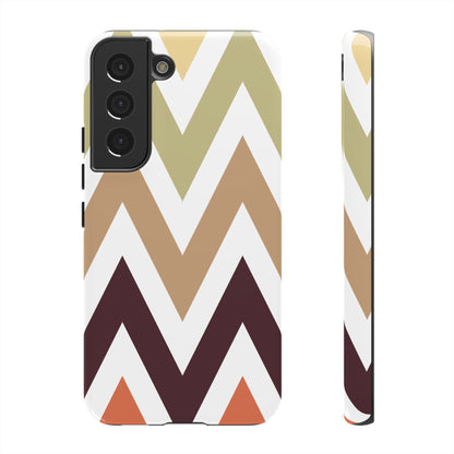 Earthy Chevron Samsung Galaxy Case – Boho-Inspired Design with Dual-Layer Protection