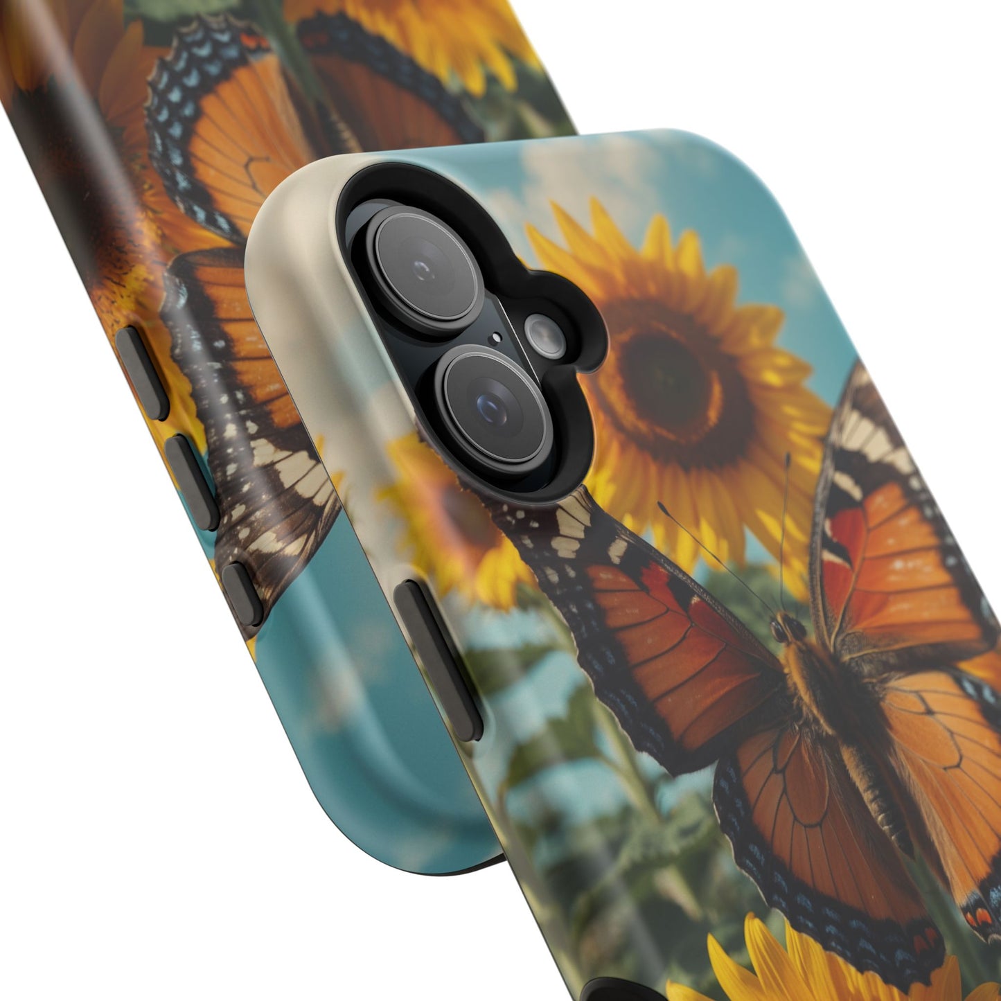 Vibrant Butterfly & Sunflower – MagSafe iPhone Case