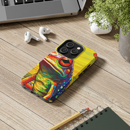 Vibrant Rainbow Frog Design – iPhone Series Case