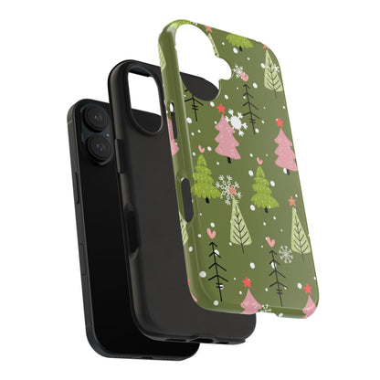 Whimsical Christmas Tree Pattern – iPhone Series Case