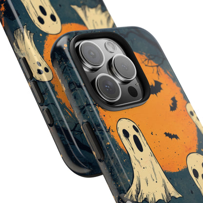 Haunted Ghosts & Full Moon iPhone Case – Spooky Halloween Design