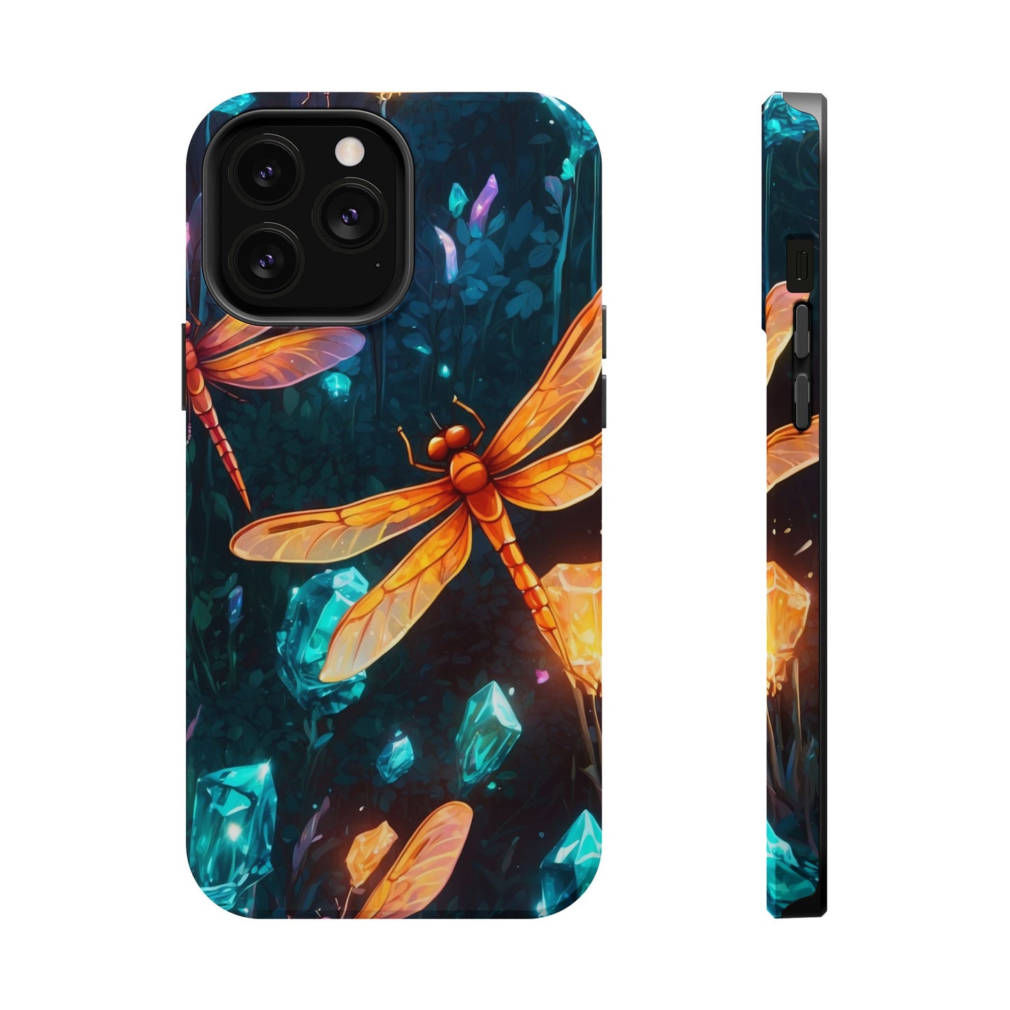 Mystical Dragonflies & Crystals – MagSafe iPhone Series Case