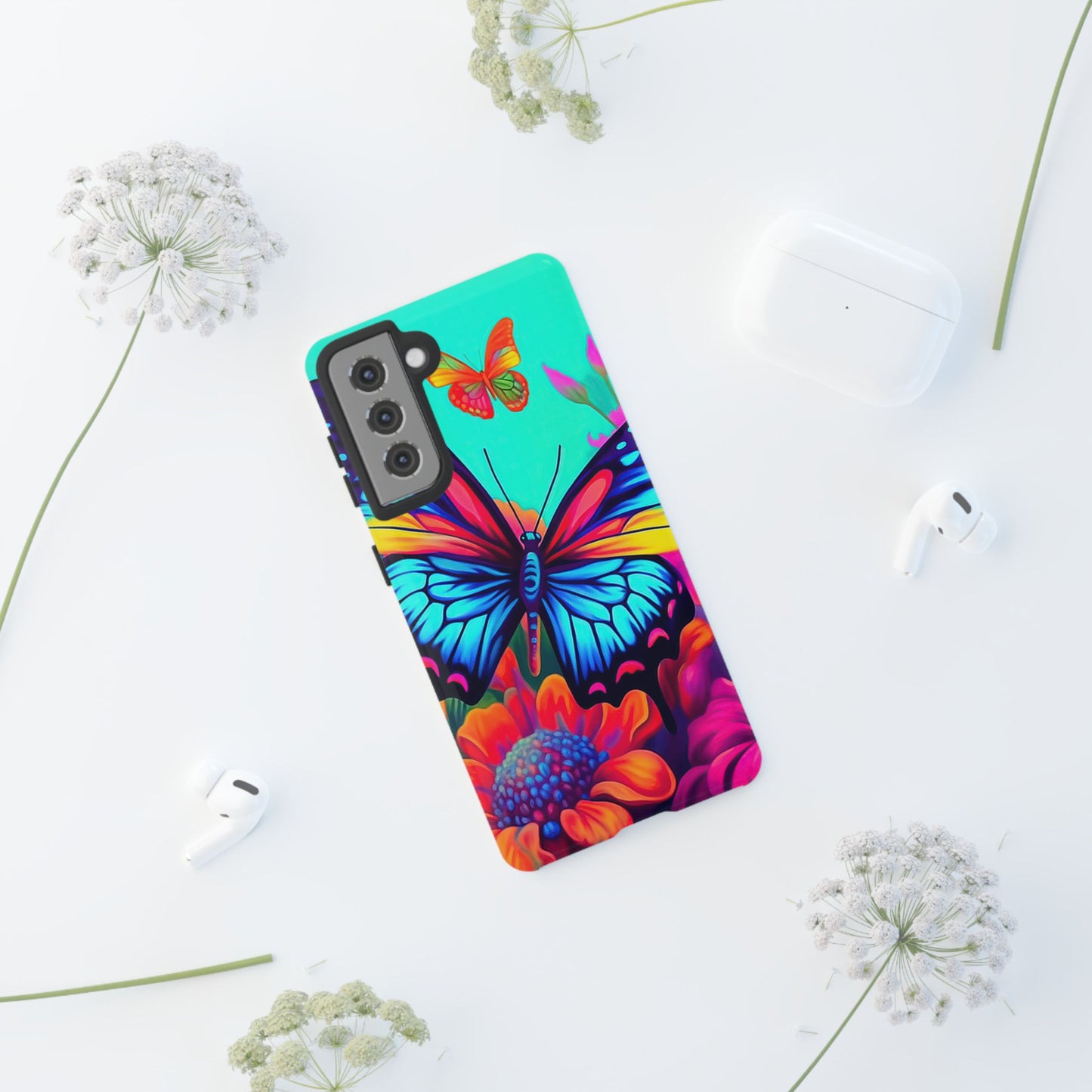 Vivid Butterfly & Floral Burst - Samsung Galaxy Case