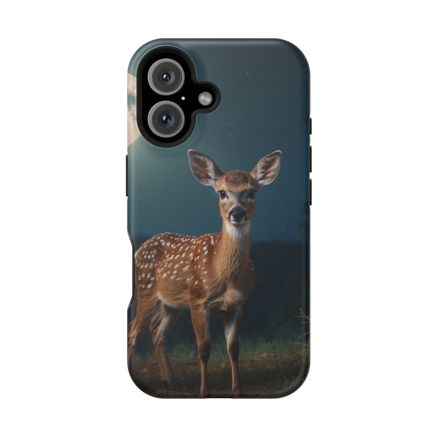 MagSafe-Compatible iPhone Case – Mystic Fawn Under the Moonlit Sky