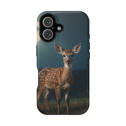 MagSafe-Compatible iPhone Case – Mystic Fawn Under the Moonlit Sky