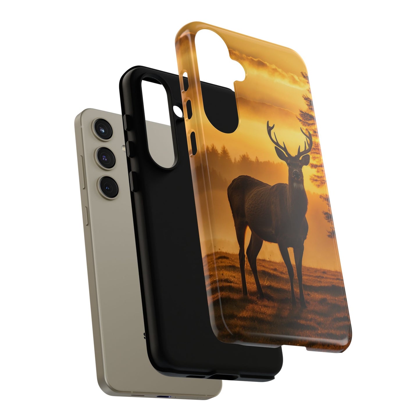 Sunset Majesty: Regal Stag – Samsung Galaxy Case