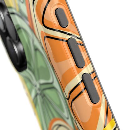 Citrus Zest Tough MagSafe iPhone Case – Bold Lime, Lemon, and Orange Design, Shockproof Protection