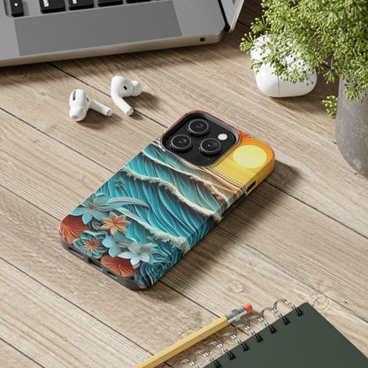 Tropical Sunset Paper Art Ocean – iPhone Series Case