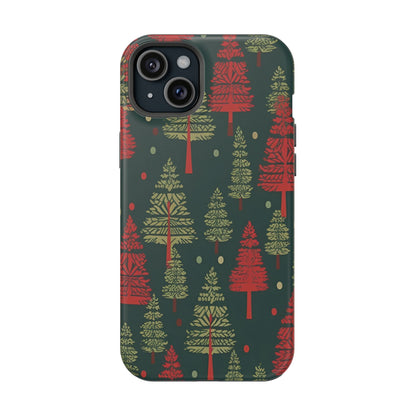 Retro Christmas Trees Pattern -  MagSafe iPhone Series Case