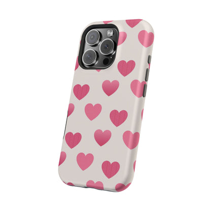 Textured Hearts MagSafe iPhone Case