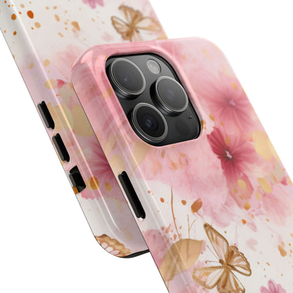 Blush Pink Floral Butterfly - iPhone Case