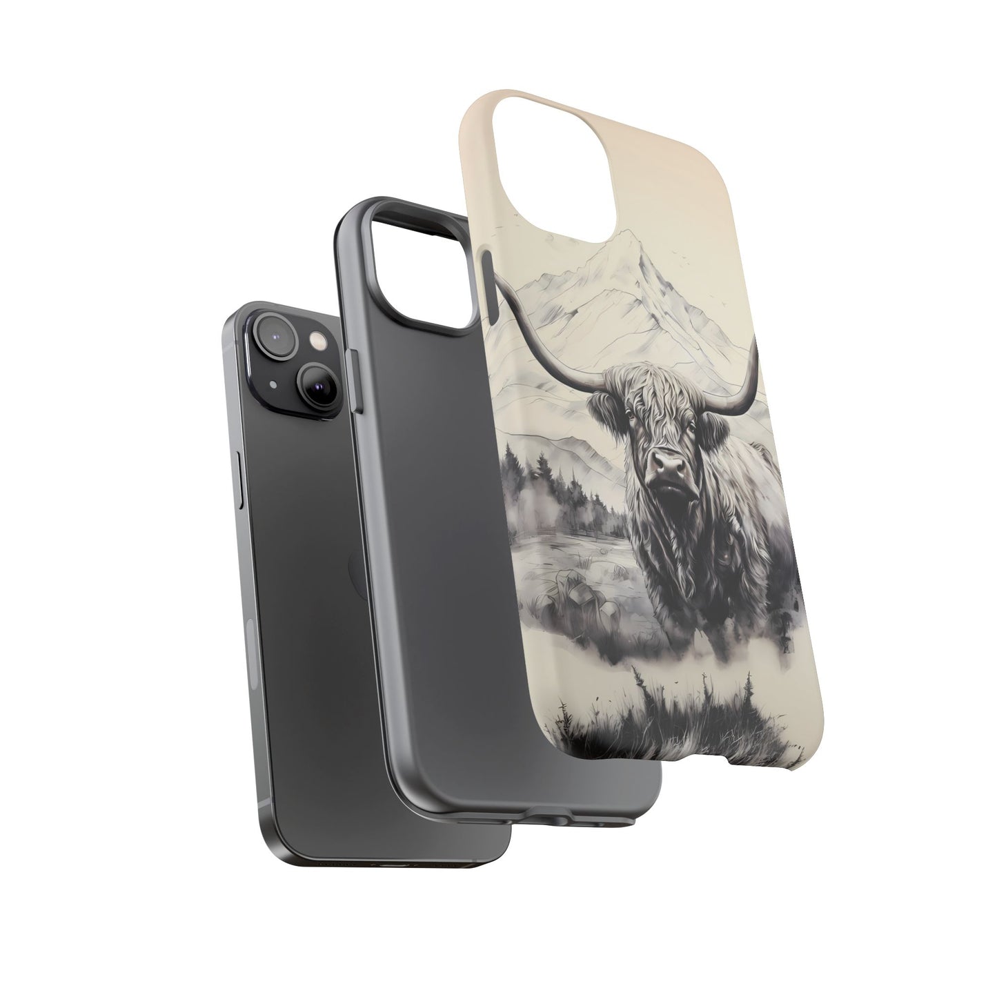 Highland Cow Western iPhone Case