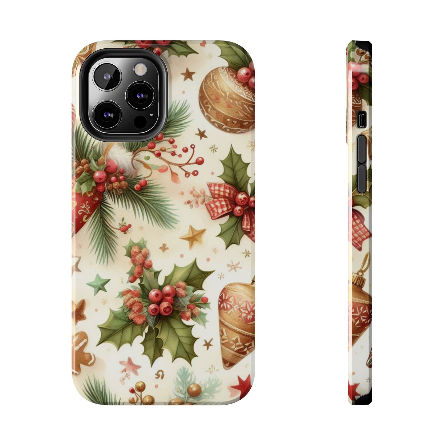 Classic Christmas Stocking & Ornaments Pattern – iPhone Series Case