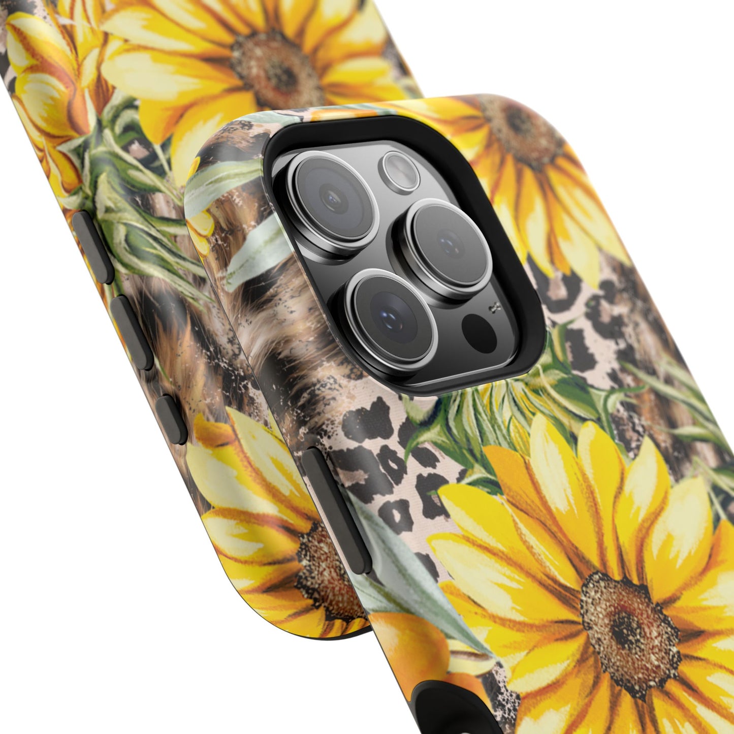 Leopard Sunflower Chic - MagSafe  iPhone Series Case