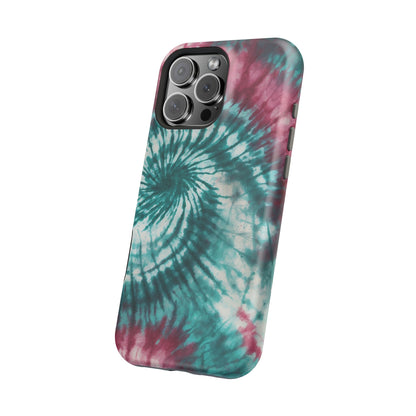 Teal and Pink Tie-Dye MagSafe Case – Stylish and Functional