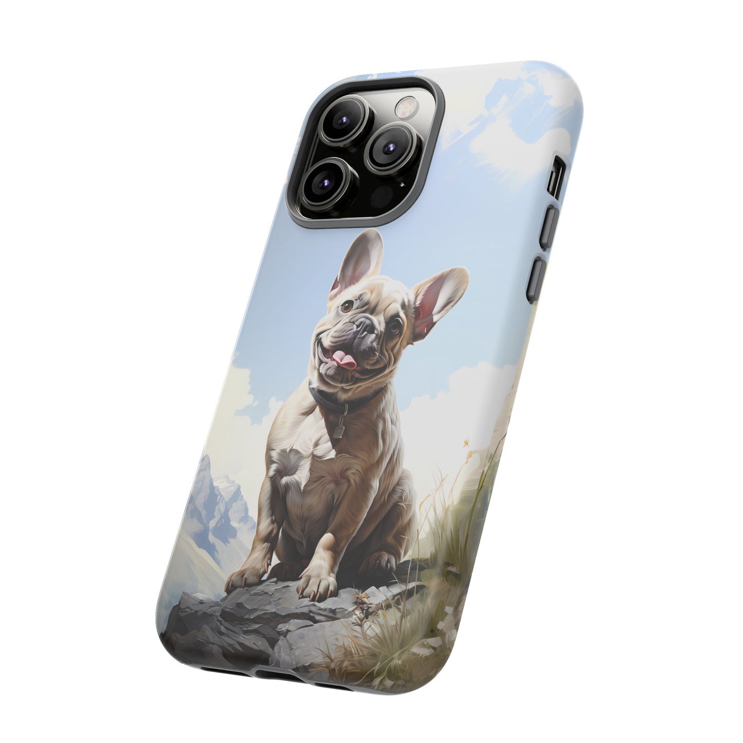 Frenchie iPhone Samsung Galaxy Phone Case! French Bull Dog Standing Proudly. Extremely Tough & Durable With Dual Layer Protection.