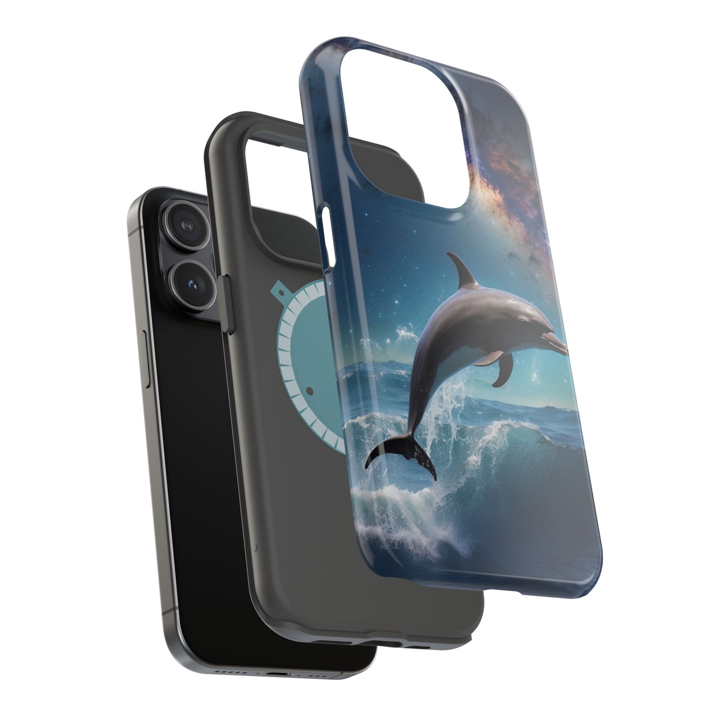 Dolphin Galaxy Splash - MagSafe-Compatible Case