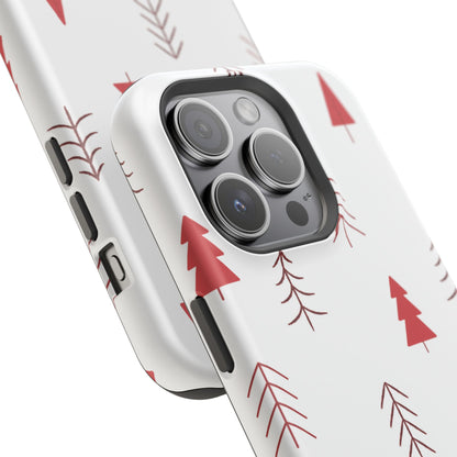 Scandi Red Pine Trees - MagSafe iPhone Series Case