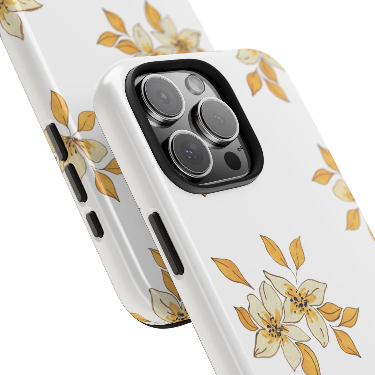 Delicate Yellow Blossom iPhone Case – Minimalist Floral Design with Matte Finish