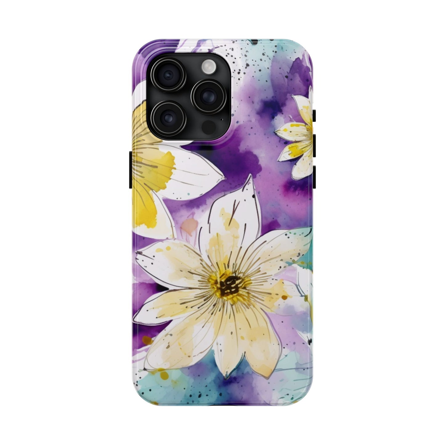 Abstract Floral Watercolor Splash - iPhone Series Case