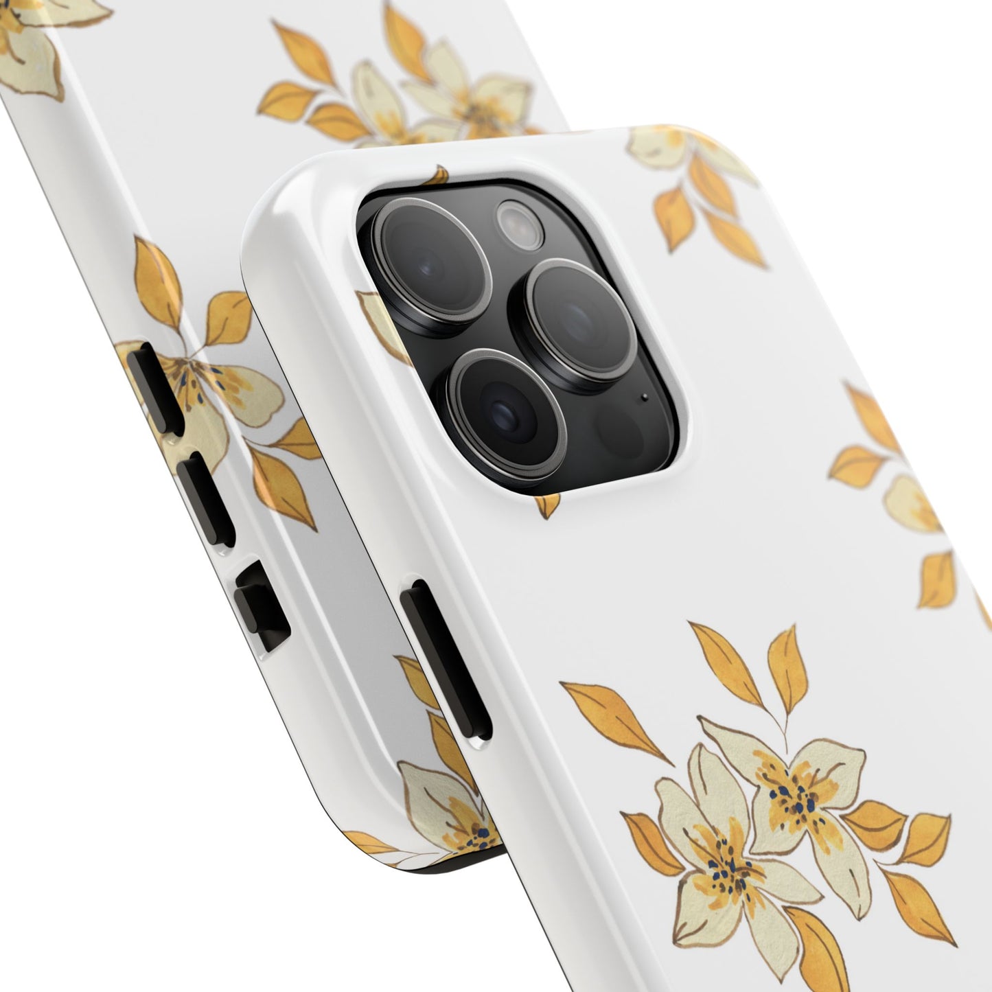 Delicate Yellow Blossom iPhone Case – Minimalist Floral Design with Matte Finish