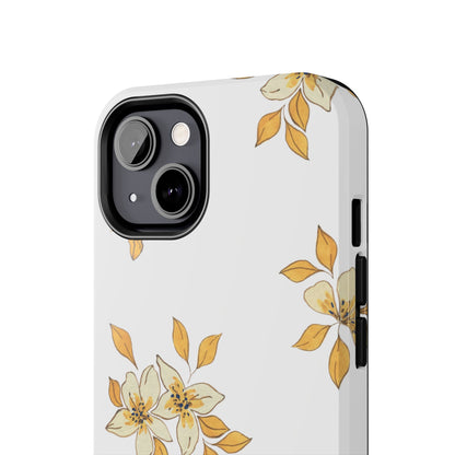 Delicate Yellow Blossom iPhone Case – Minimalist Floral Design with Matte Finish