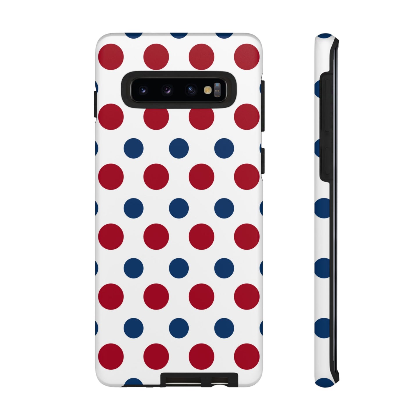 Patriotic Navy, White, and Red Polka Dot Samsung Galaxy Case