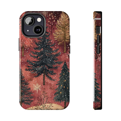 Rustic Red Winter Forest - iPhone Series Case