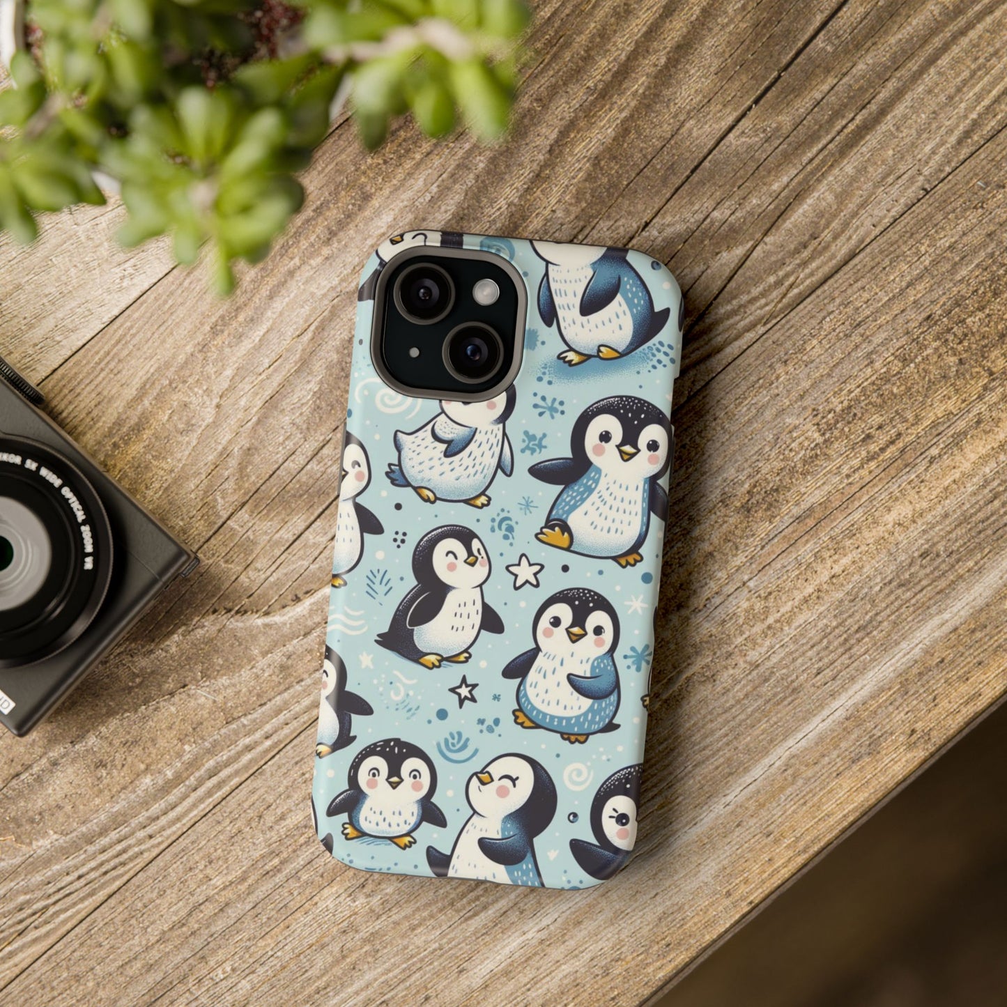 Cute Penguin Parade iPhone Case