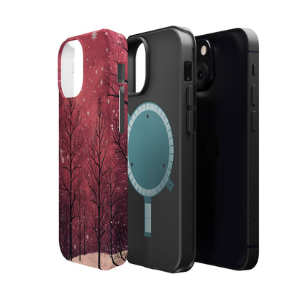 Pink Winter Twilight Forest - MagSafe iPhone Series Case