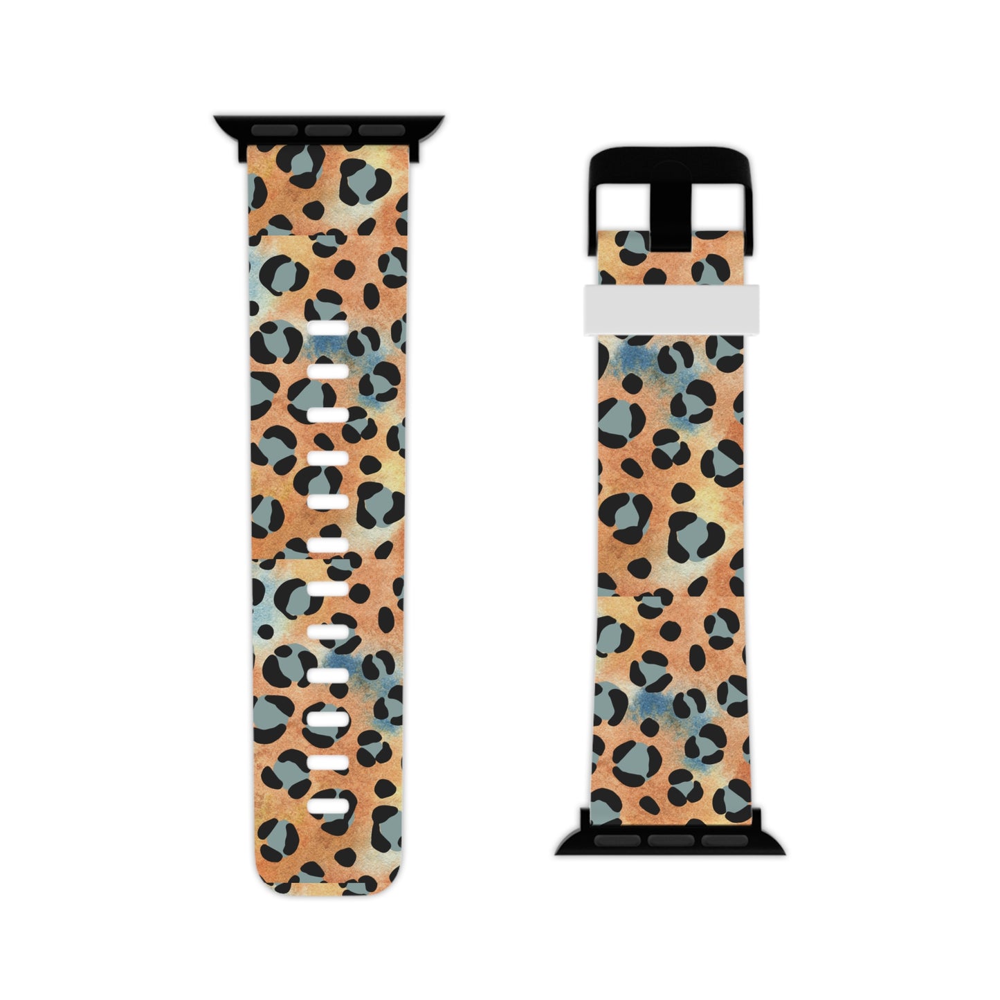 Sunset Watercolor Leopard Print Apple Watch Band