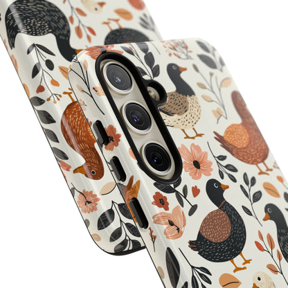 Vintage Duck Case – Floral & Leaf Design