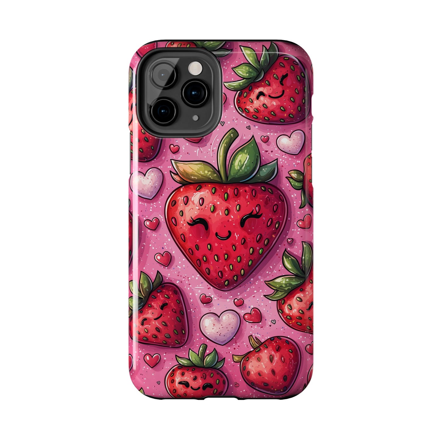 Cute Strawberry Kawaii iPhone Case – Fun Pink Design - BOGO Cases