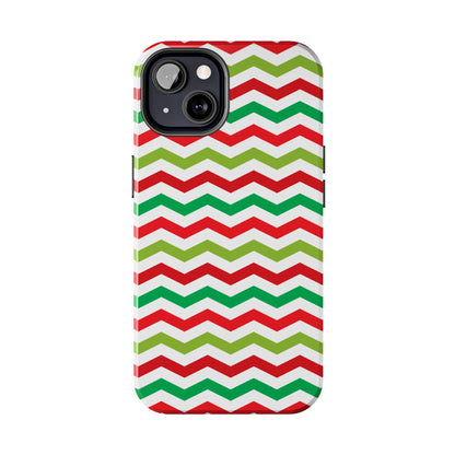 Vibrant Fiesta Chevron – Yellow Green, Green & Red Geometric Case