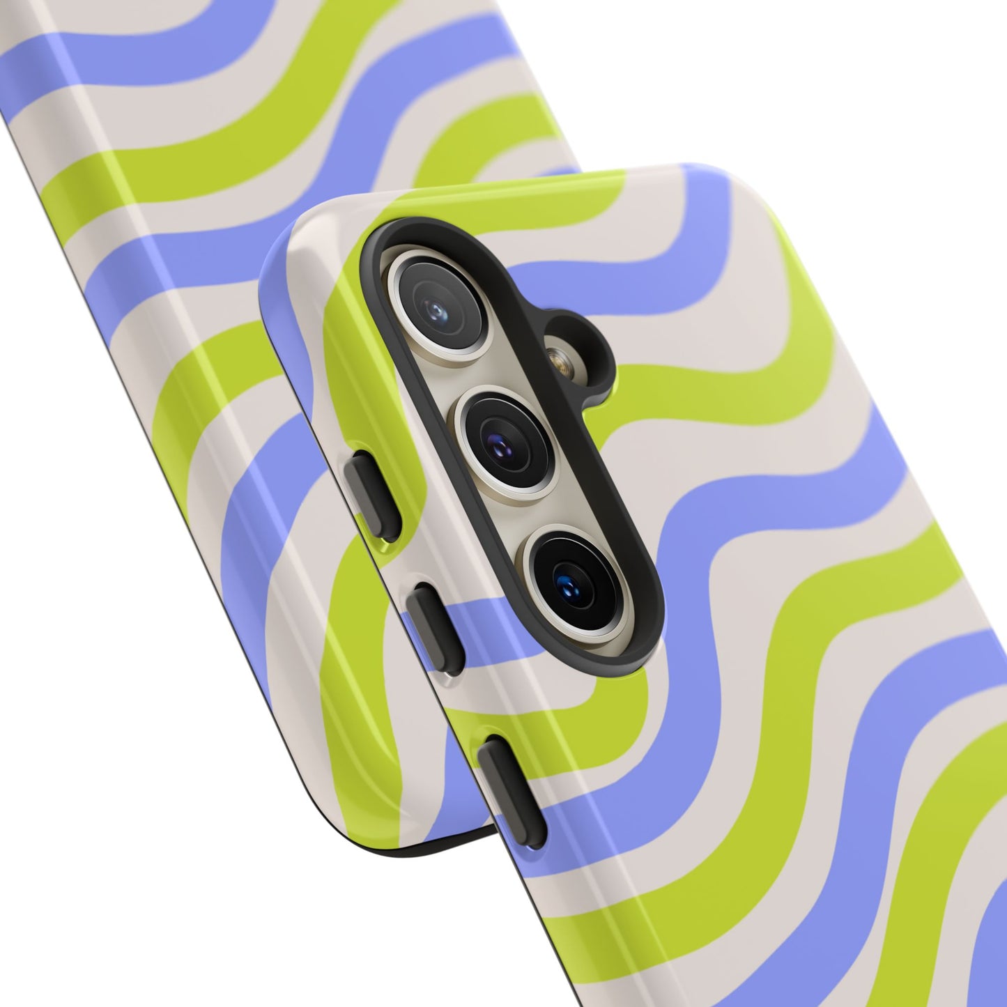 Neon Wave Samsung Galaxy Case – Bold Dual-Layer Protection with 70s-Inspired Vibe