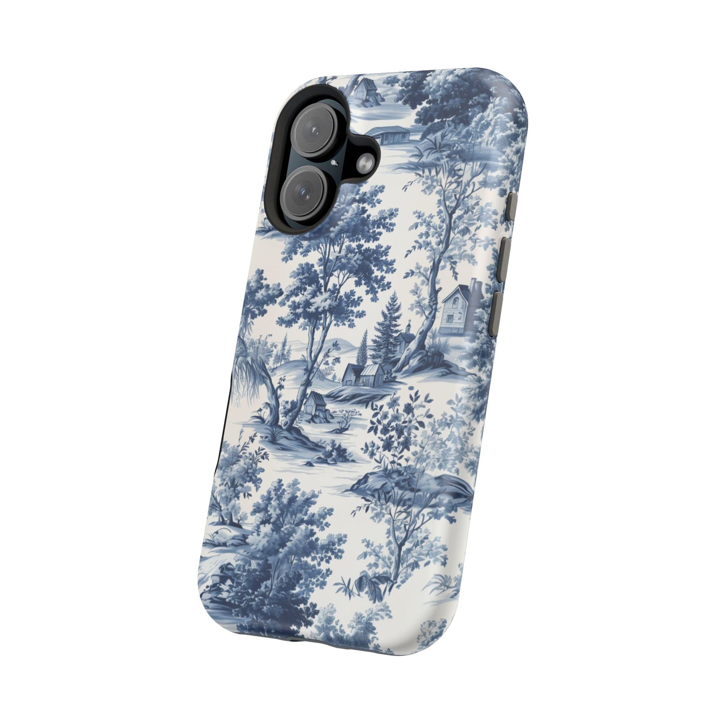 Vintage Charm Blue Toile iPhone Case