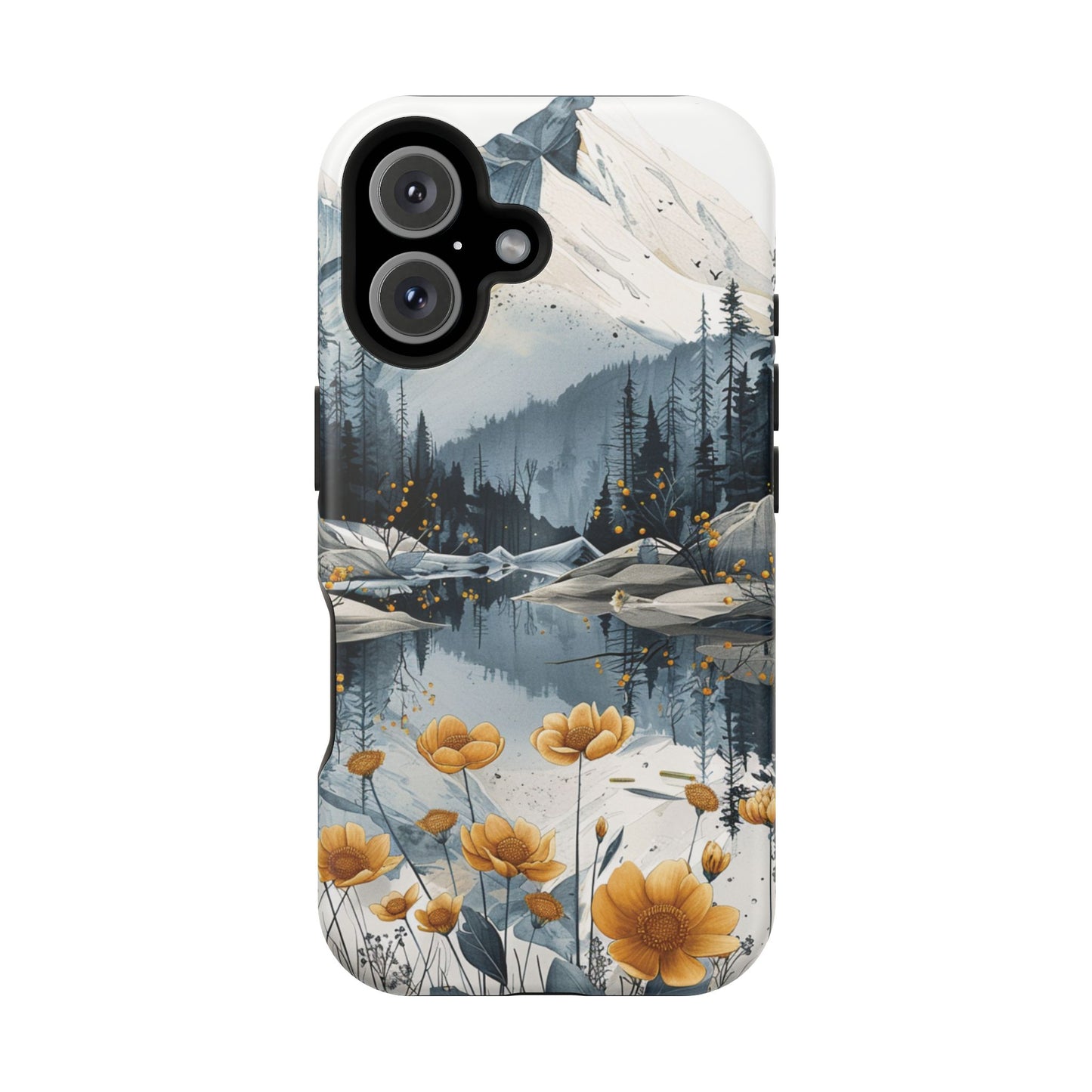 Silver Alpine Wildflower iPhone Case