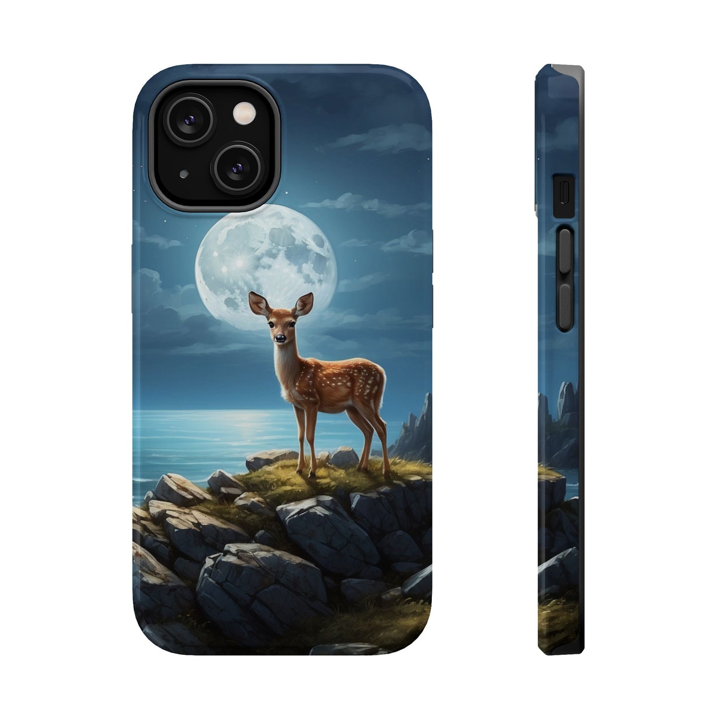 Enchanted Fawn Under the Moonlit Sky MagSafe iPhone Case