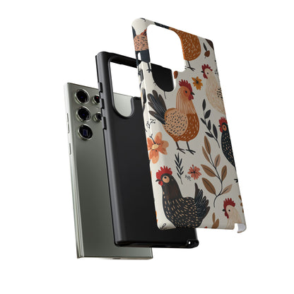 Samsung Galaxy Case: Cluckin' Vintage – Chickens & Leaves