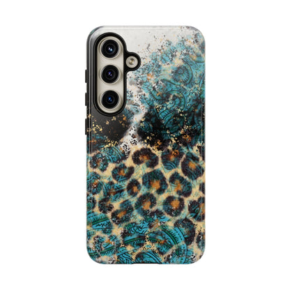 Turquoise Paisley Cowhide Leopard - Samsung Galaxy Series Case