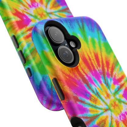 Rainbow Spiral Tie-Dye MagSafe Case – Vibrant Colors & Functionality