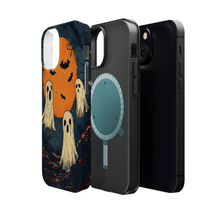 Haunted Ghosts & Full Moon MagSafe iPhone Case – Spooky Halloween Design