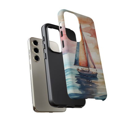 Sailboat Sunset Samsung Galaxy Case – Vibrant Watercolor Design