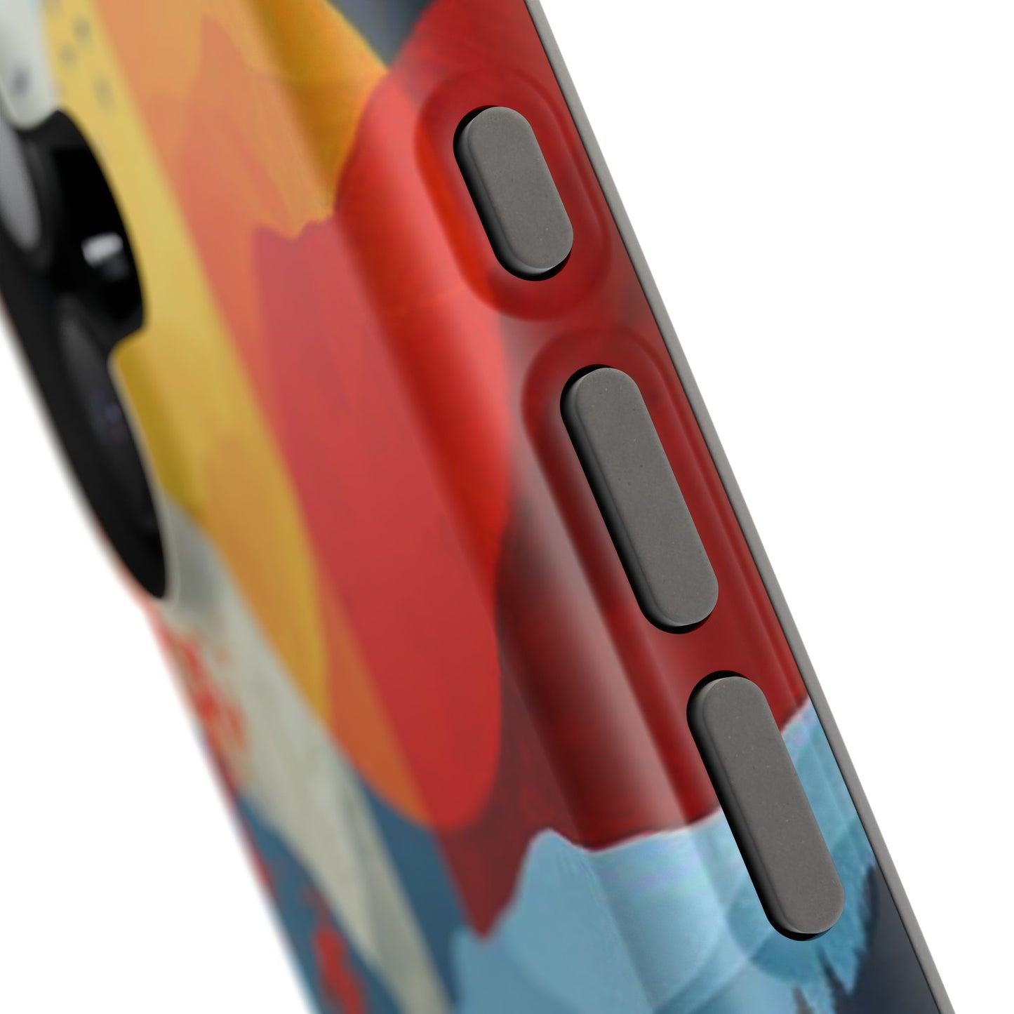 Abstract Autumn Landscape MagSafe iPhone Case – Bold Colorful Sunset Design, Dual-Layer Protection