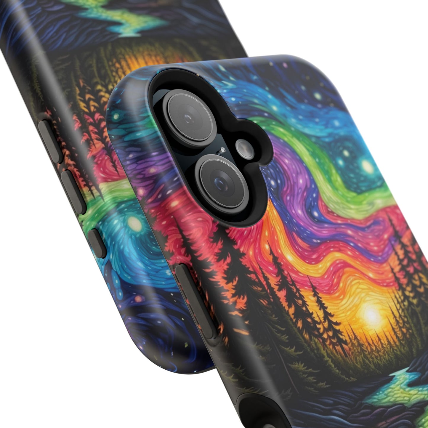 Celestial Nightscape MagSafe iPhone Case – Vibrant River and Starry Sky Design