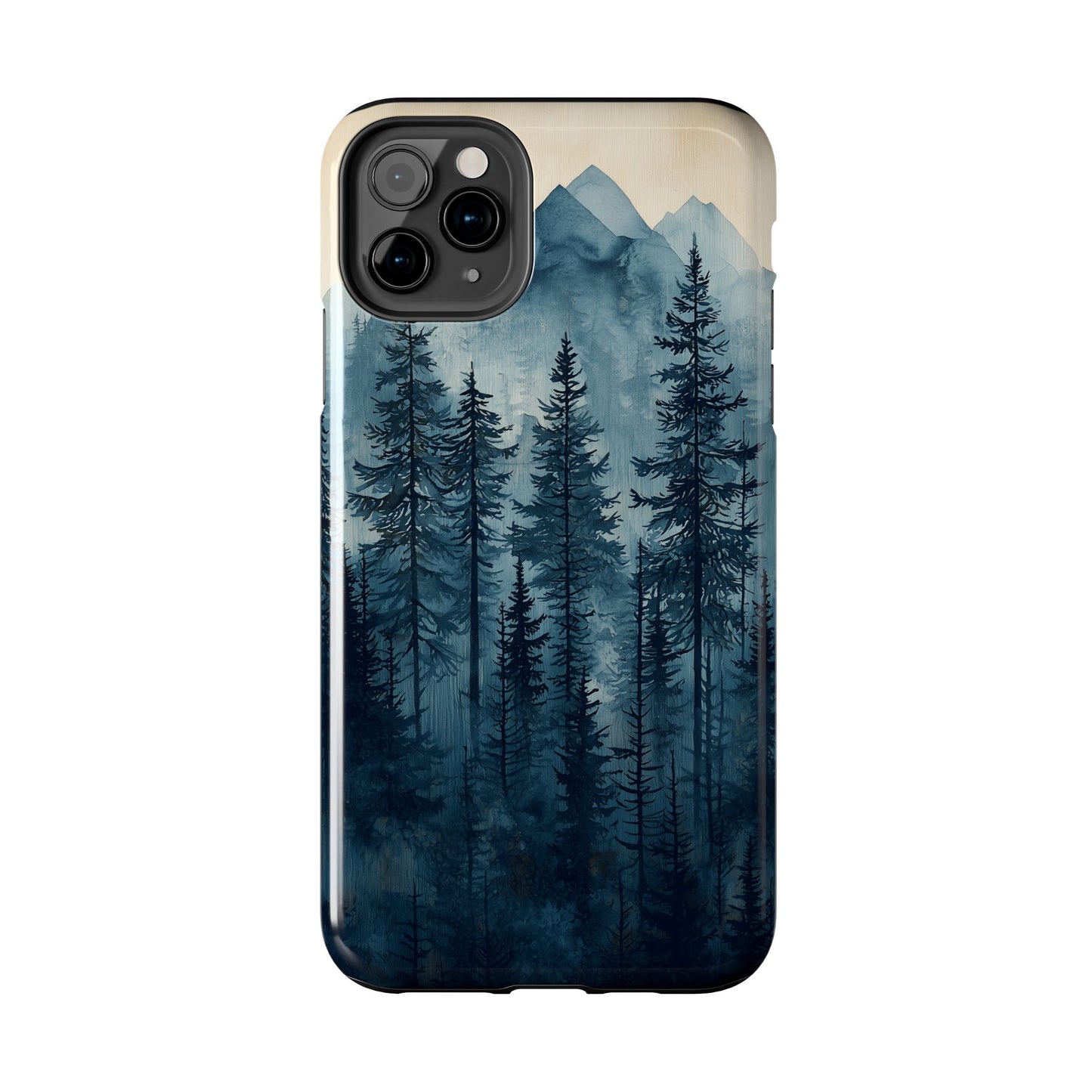 Misty Forest iPhone Case - Nature-Inspired Mountain Scene Protective Cover