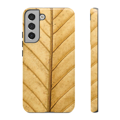 Golden Leaf Texture Samsung Galaxy Case – Minimal Nature